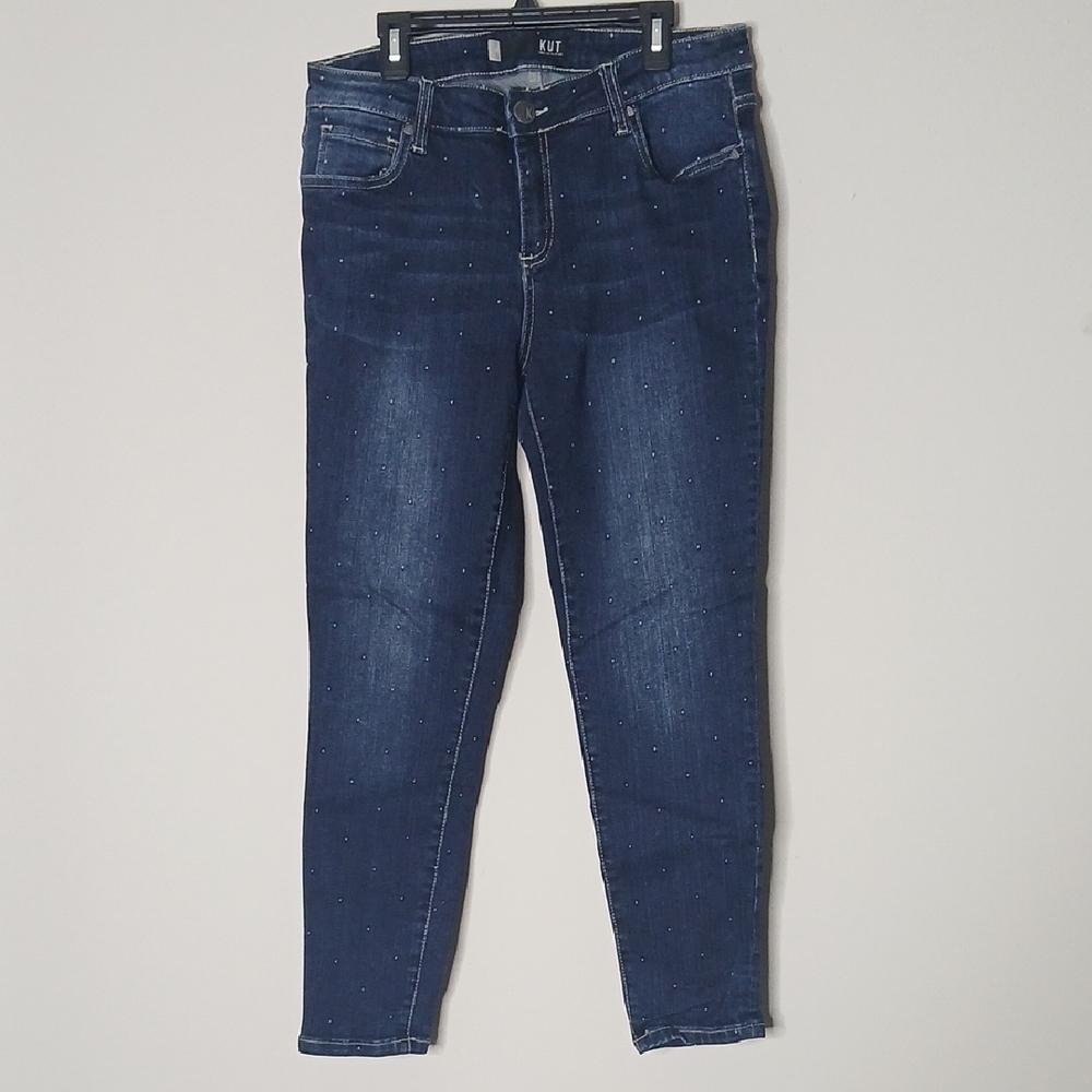 Kut From The Kloth Polka Dot Skinny Jeans Size 8